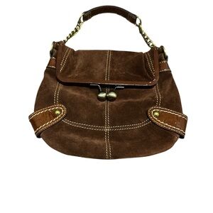 Fossil Brown Suede Handbag